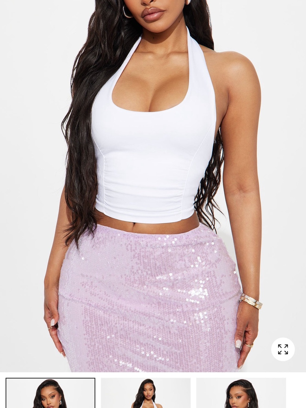 White Halter Crop Top - Women's Sleeveless Tank